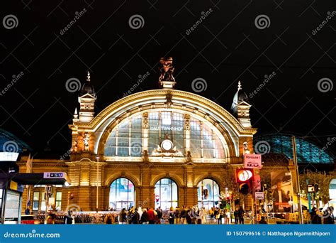 FRANKFURT, GERMANY - SEP 3 2018. Facade of Frankfurt Central Train Station Editorial Photo ...