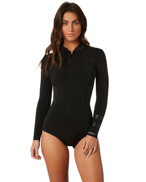 Hurley Womens Advantage Plus 2Mm Ls Springsuit - Black | SurfStitch | Long sleeve swimwear ...