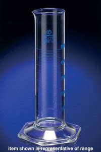 Fisherbrand™ Borosilicate Glass Graduated Cylinder in Squat Format Capacity: 100mL; Graduations ...