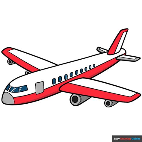 How to Draw a Cartoon Airplane - Really Easy Drawing Tutorial