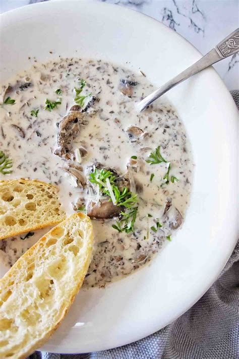 Slow Cooker Mushroom Soup | Sweet Caramel Sunday