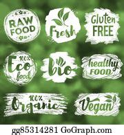 900+ Royalty Free Healthy Food Logo Or Sticker Template Vectors - GoGraph