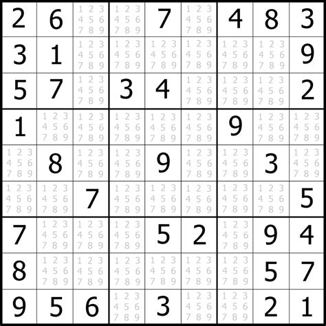 Printable Sudoku Puzzles Easy #1 - Printable Crossword Puzzles