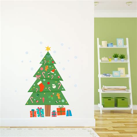 Christmas Tree Vinyl Wall Decal | Xmas Tree Wall Sticker