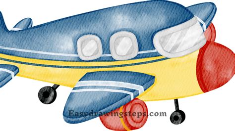 10 easy steps to draw Aeroplane Drawing - Easy Drawing