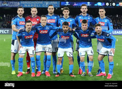 Napoli Team line-up Napoli 25-02-2020 Stadio San Paolo Football ...