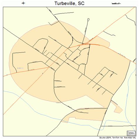 Turbeville South Carolina Street Map 4572745