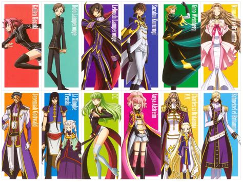 Code Geass characters | Code geass, Coding, Japanese animation