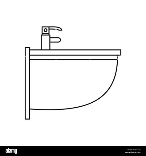 Bathroom sink icon, outline style Stock Vector Image & Art - Alamy
