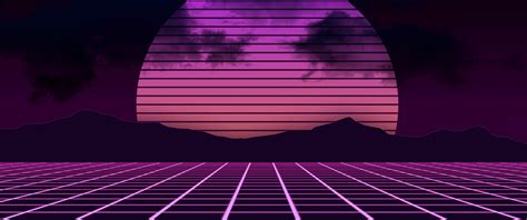 80s Grid Vaporwave Wallpaper