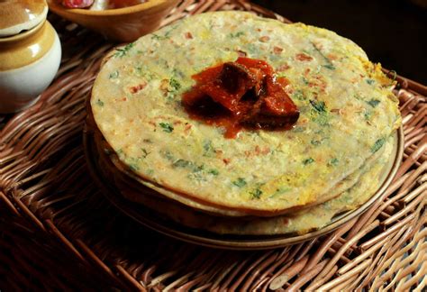 Stuffed Mooli Paratha Recipe With Radish Greens by Archana's Kitchen