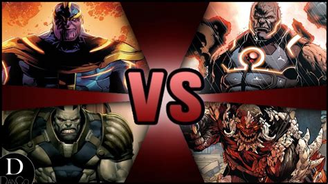 Thanos VS Darkseid VS Doomsday VS Apocalypse | BATTLE ARENA | Marvel VS DC | Justice League ...