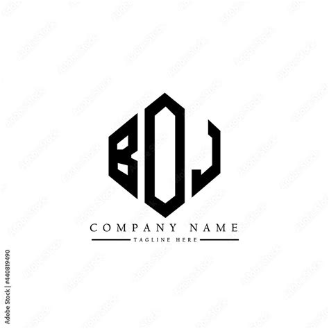 BOJ letter logo design with polygon shape. BOJ polygon logo monogram. BOJ cube logo design. BOJ ...