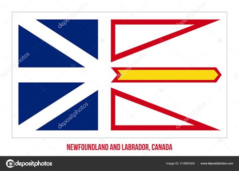 Newfoundland and Labrador Flag Vector on White Background. Provinces ...