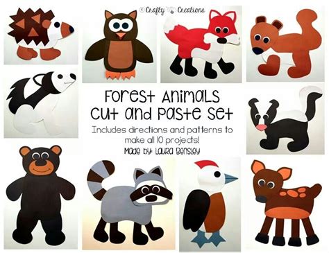 Forest Animals | Forest animals, Forest animal crafts, Bear crafts preschool