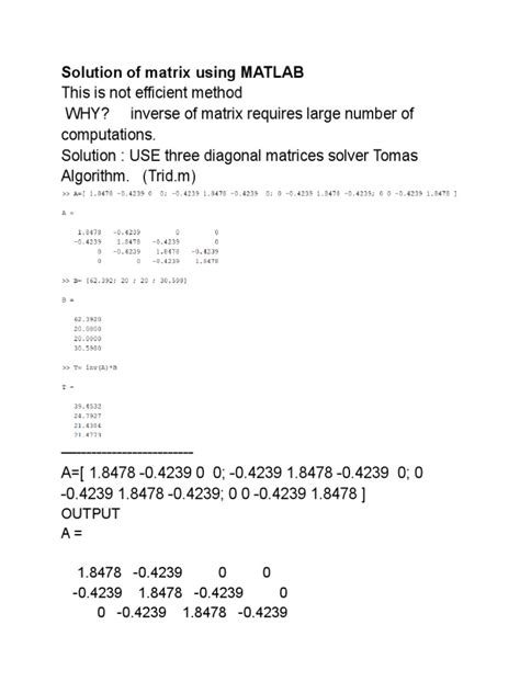 An Efficient Method for Solving Systems of Linear Equations Using the Tridiagonal Matrix ...