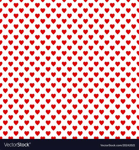 Seamless red heart pattern background - love Vector Image