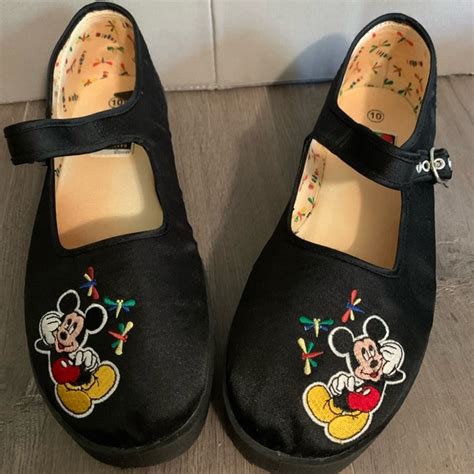 Shoes | Mickey Mouse Shoes Ladies Size 8 Black Wore Once | Poshmark