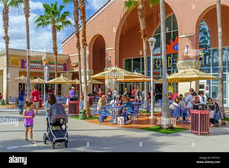 Shoppers outside at the Orlando International Premium Outlets shopping ...