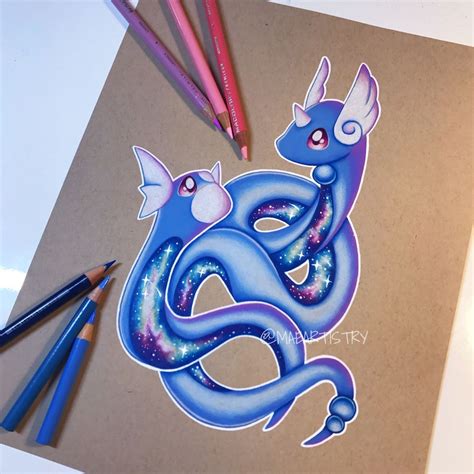 Finished Dratini & Dragonair SOCIAL MEDIAS: ‣ instagram.com/maeartistry ...