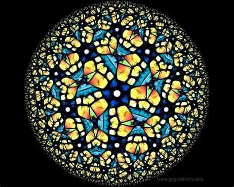 Kaleidoscope of Problem 514 based on Poincare Disk Model, Triangle ...