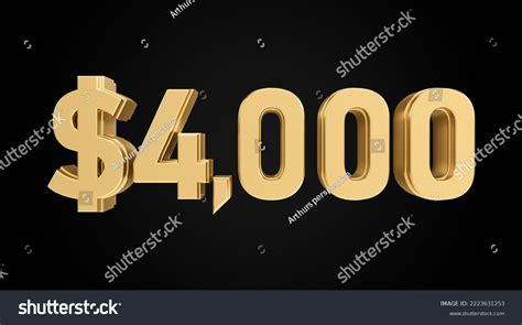 Four Thousand Dollars Gold Texture Symbol Stock Illustration 2223631253 | Shutterstock