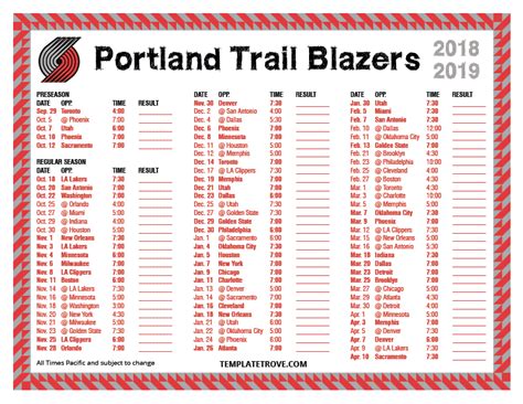 Portland Trail Blazers 2024 Schedule - Nba Summer League 2024 Schedule