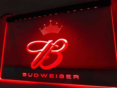 LE006 Budweiser King Beer Bar Pub Club LED Neon Light Sign home decor crafts-in Plaques & Signs ...