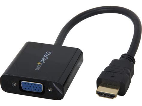 StarTech.com HD2VGAE2 HDMI to VGA Adapter - 1080p - 1920 x 1080 - Black ...