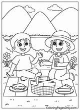 30  Spring Picnic Coloring Pages Free Printable PDF & Online sketch template