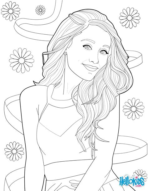 Coloring picture of ariana grande coloring pages - Hellokids.com