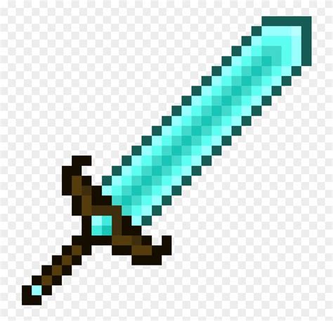 Transparent minecraft diamond sword