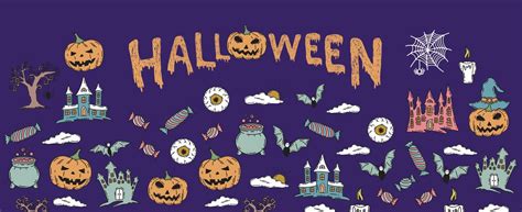 Halloween symbols hand drawn illustrations 11009241 Vector Art at Vecteezy