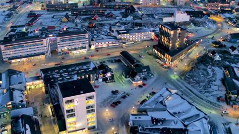 Nuuk by night, drone footage of Nuuk Greenland - YouTube