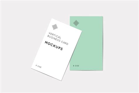 Vertical Business Card Mockups | Print Templates ~ Creative Market