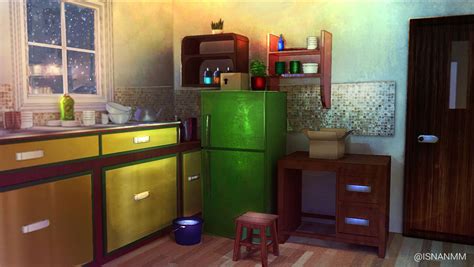 Kitchen At Night by isnanmm on DeviantArt