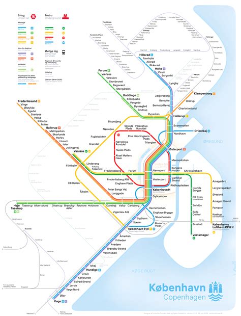 New Copenhagen rapid transit map