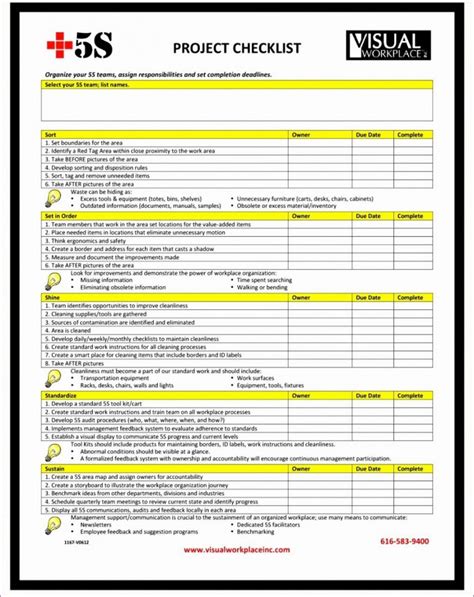 Printable Project Checklist Template It Progress Review Risk Example ...