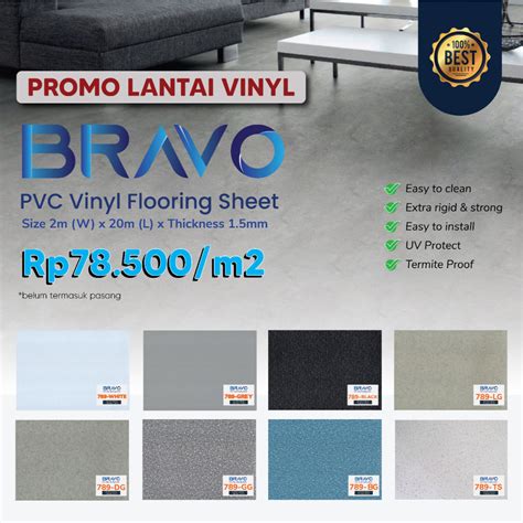 Jual Vinyl Lantai Polos Warna Putih / Vinyl Lantai Meteran / Vinyl Lantai Roll / Vinyl Lantai ...