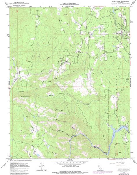 North Fork topographic map 1:24,000 scale, California