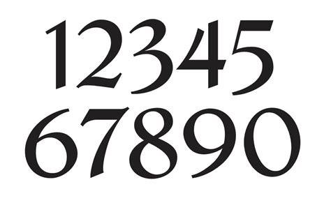 Number STENCIL 2" French Chic Font Numbers 0-9 for Painting Signs, Fabric, Wood, Canvas ...