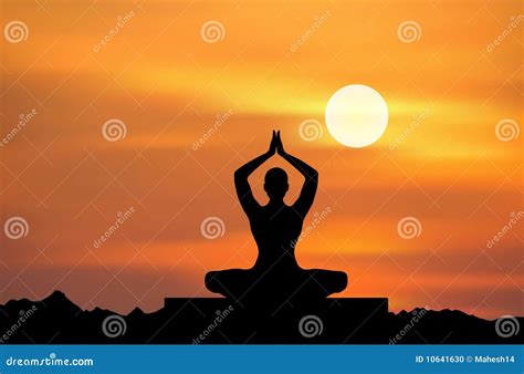 Yoga - Meditation stock illustration. Illustration of girl - 10641630