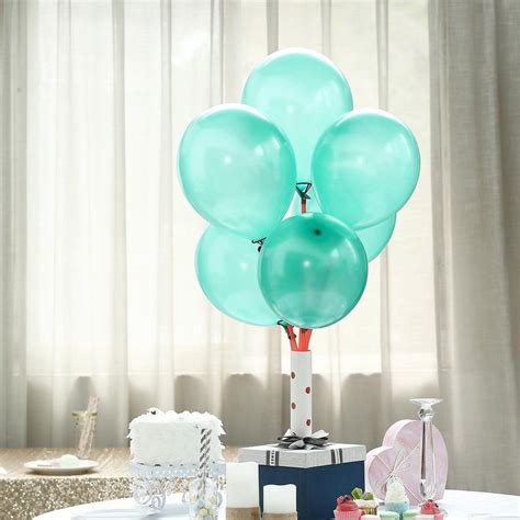 25 Pack Shiny Pearl Turquoise Latex Helium or Air Balloons 12" | Pearl ...