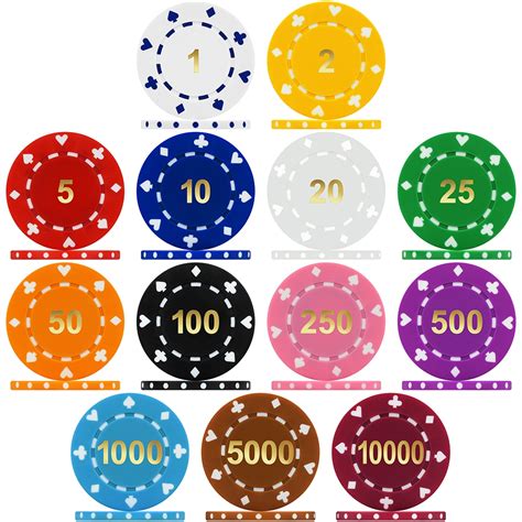 High Quality Suited Numbered Poker Chip Sample Pack