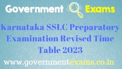 KSEAB SSLC Preparatory Examination Time Table 2023 Archives ...