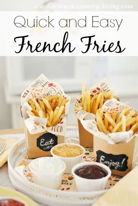 Quick and Easy French Fries with Dipping Sauces - Town & Country Living