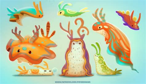 ArtStation - #2626. Sea Slugs - Design, Piper Thibodeau | Sea slug ...