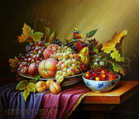 Still life fruits painting by artist Igor Kazarin