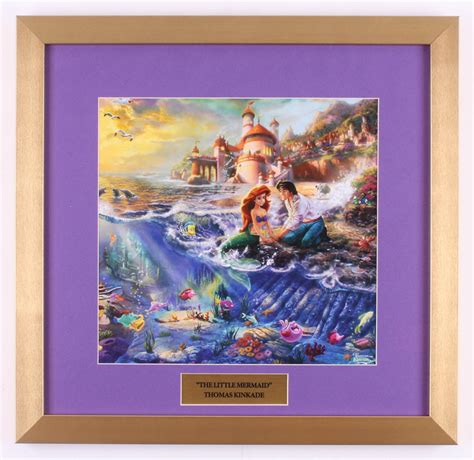 Thomas Kinkade Walt Disney's "The Little Mermaid" 17.5x18 Custom Framed Print | Pristine Auction