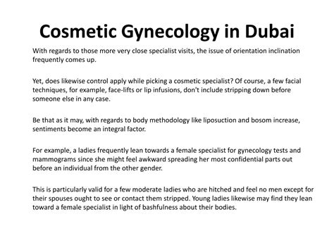 PPT - Cosmetic Gynecology in Dubai PowerPoint Presentation, free download - ID:11984839